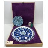 (2) Ismail Yigit Turkish Hand Painted Plates