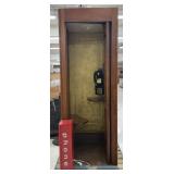 Restored Wooden Phone Booth w/ Payphone