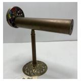Brass & Stained Glass Kaleidoscope on Stand