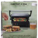 Chefman 4-slice Panini Press + Grill