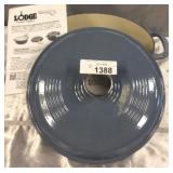Lodge Dutch Oven, Cast Iron, Enameled, Blue
