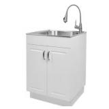 Laundry/utility Sink With Faucet And Cabinet