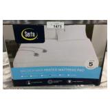 Serta Microfiber Heated Mattress Pad  Queen