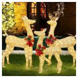 Shintenchi 3-piece Led Lighted Christmas Deer