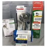 Toilet Fill Valve, Delta Shower Head & More