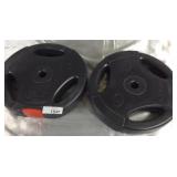 Fitvids Vinyl Standard Weight Plates - 20-pound