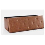 Foldable Storage Ottoman Bench 30in