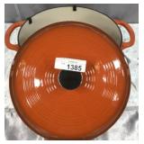 Lodge Dutch Oven, Enamel Coated Cast Iron, Orange