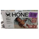 Honest Clean Conscious Diapers, 78 Count, Size 1