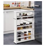 Lavish Home 3 Tier Slim Rolling Storage Cart