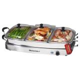 Elite Gourmet Buffet Server - 7.5qt, Stainless