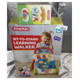 Sit To Stand Learning Walker & 10pack Baby Rattler