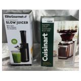 Elite Gourmet Slow Juicer & Cuisinart Supreme Grin