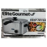 Elite Gourmet Deepfryer 1.2qt Stainless Steel