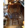 High Top Spindle Back Swivel Bar Stool