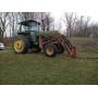 John Deere 4440 Tractor w/ Hydraulic Forklifts on