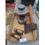 Hatchet, Railroad Lantern & Binoculars