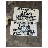 (2) Metal Signs / For Arby