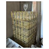 Metal Glass Racks w/ Footed Water Glasses &
