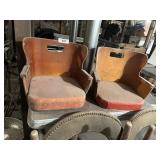 (2) Vintage Wood Restaurant Booster Seats +