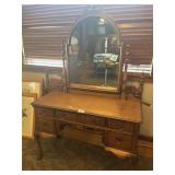 Vintage Dresser + Full Size Bed Headboard,