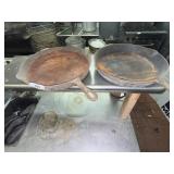 (2) 15" Diameter Cast Iron Skillets