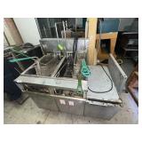 Electric Double Deep Fryer + Warmer Unit