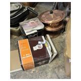 Copper Chafer, Tea Pot, & Colander