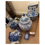 Asian Themed Vases, Ginger Jar & Candle Holder