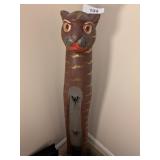 Wood Cat Statue