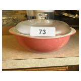 Pink Pyrex Round Casserole w/ Lid
