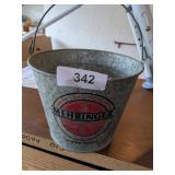 Galvanized Bucket w/ Mehringer Advertising