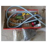 Tarp Straps, Light, Ice Scrapers, (2) Short Hoses,