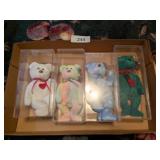 (4) Ty Beanie Babies in Acrylic Boxes