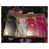 (4) Ty Beanie Babies in Acrylic Boxes
