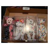 (4) Ty Beanie Babies in Acrylic Boxes