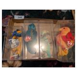 (4) Ty Beanie Babies in Acrylic Boxes