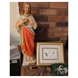 Chalkware Jesus, Angel & Cherub Figurines &