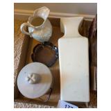 Cheese Crock, Vase & Other