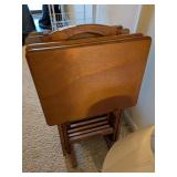 Wood TV Trays w/ Caddy