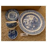 Large Spode Plate, Liberty Blue Plate, Cup &