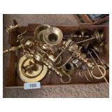 Brass Candlesticks, Plates & Wall Sconces
