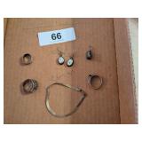 (3) Rings, (3) Earrings & Bracelet - .925 Silver