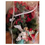 Christmas Greenery, Artificial Poinsettias &
