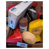 Funnels, Oil, Disposable Gloves & Paint