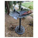 Plastic Bird Bath & Small Wind Chime