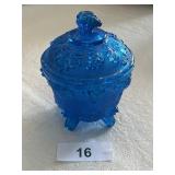 Teal Blue Footed Candy Dish