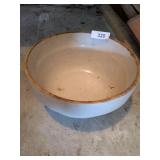Stoneware Bowl 8 Qt. w/ Hairline Crack