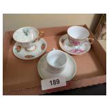 (3) Collectible Tea Cups & Saucers