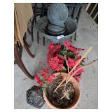 Flower Pots, Artificial Poinsettias, +